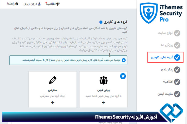 گروه های کاربری در افزونه IThemes Security