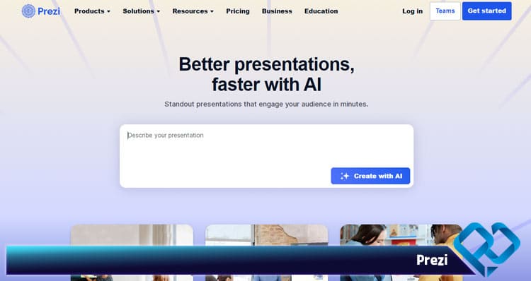 هوش مصنوعی ساخت پاورپوینت Prezi